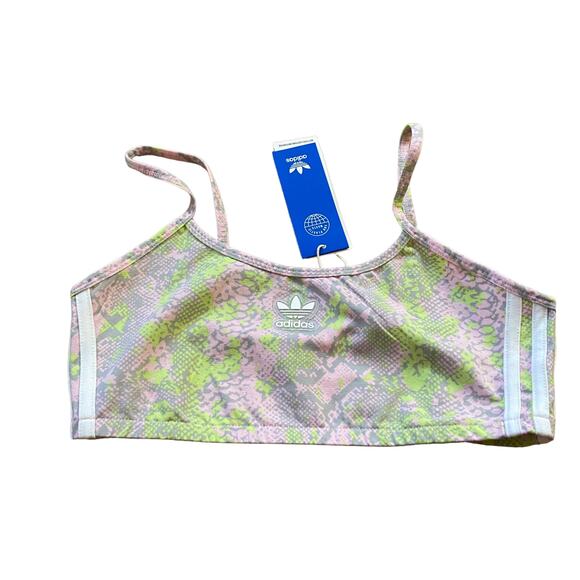 NWT Adidas Originals Women's Snakeskin Bra Top Women's M - Picture 1 of 5